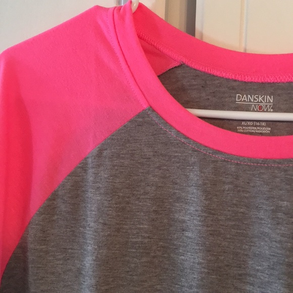 Danskin Now Tops Raglan Baseball Tee Womens Loose Fit Xl Poshmark